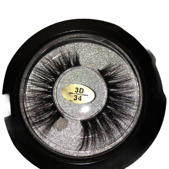 Handmade 3D Mink Lashes #34 Long Thick Eyelashes Extension 100% Real Mink - Picture 3 of 4